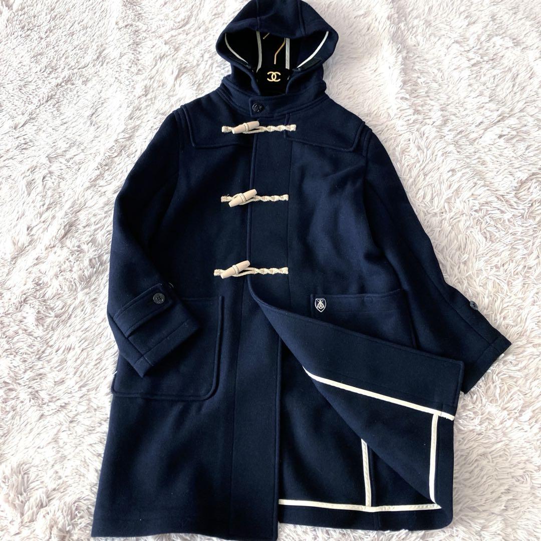 【遠吠えわんこ】ORCIVAL　ダッフルコート ロング ウール 濃紺 1