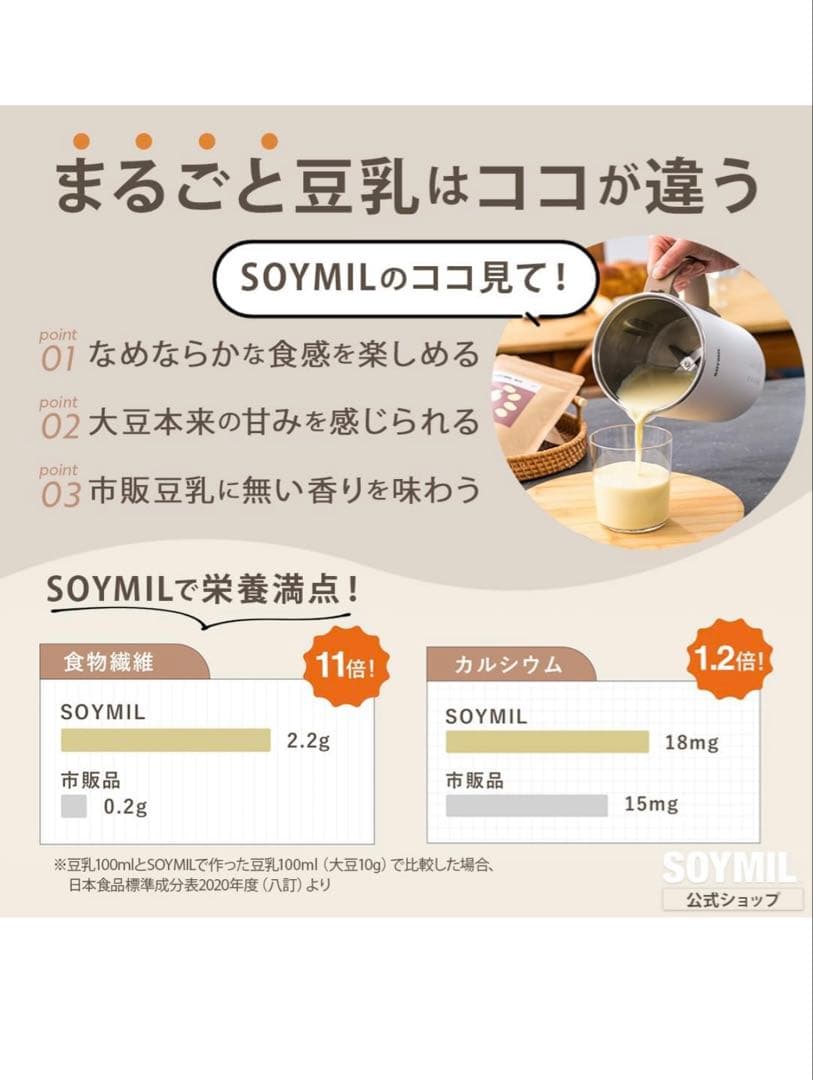 SOYMIL 豆乳メーカー ホワイト MARWIL-DEMENAGEMENTS_CH