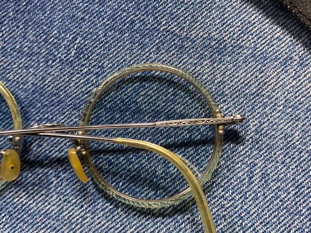 クリップオン 丸眼鏡