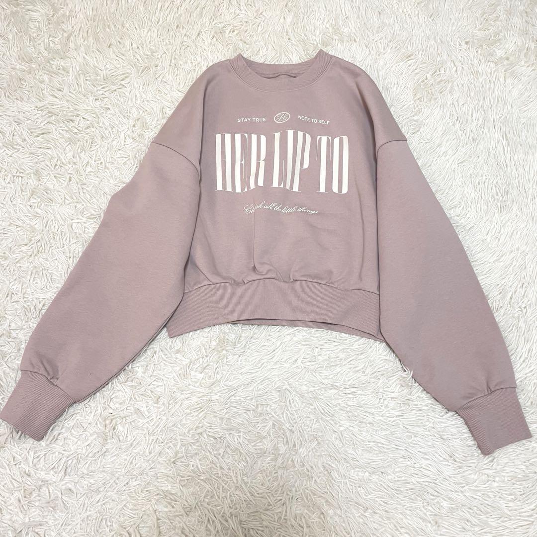 完売品　レア　未使用級✴︎ハーリップトゥ　スウェット　Cherish ピンク　F