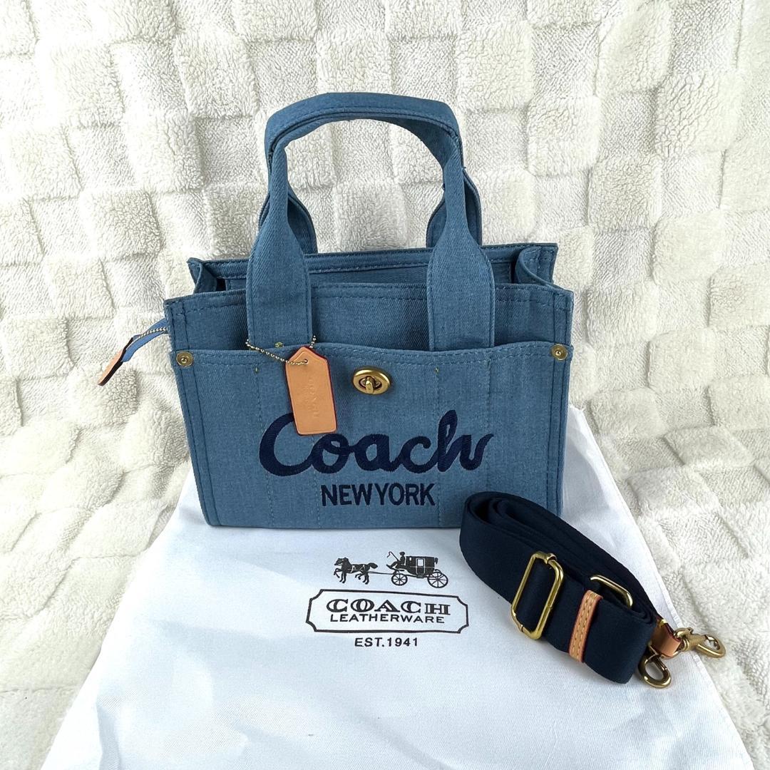 コーチ デニムトートバッグ　2wayショルダーバッグ