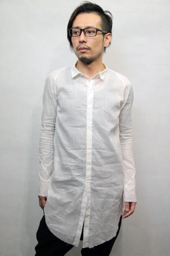 【新品】lien ワンピースアームロングシャツ WHITE サイズ46