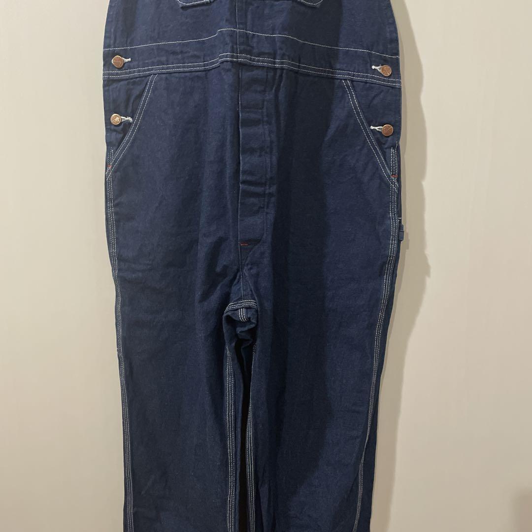 80s90s ラウンドハウス オーバーオール 38×32 ワンウォッシュ