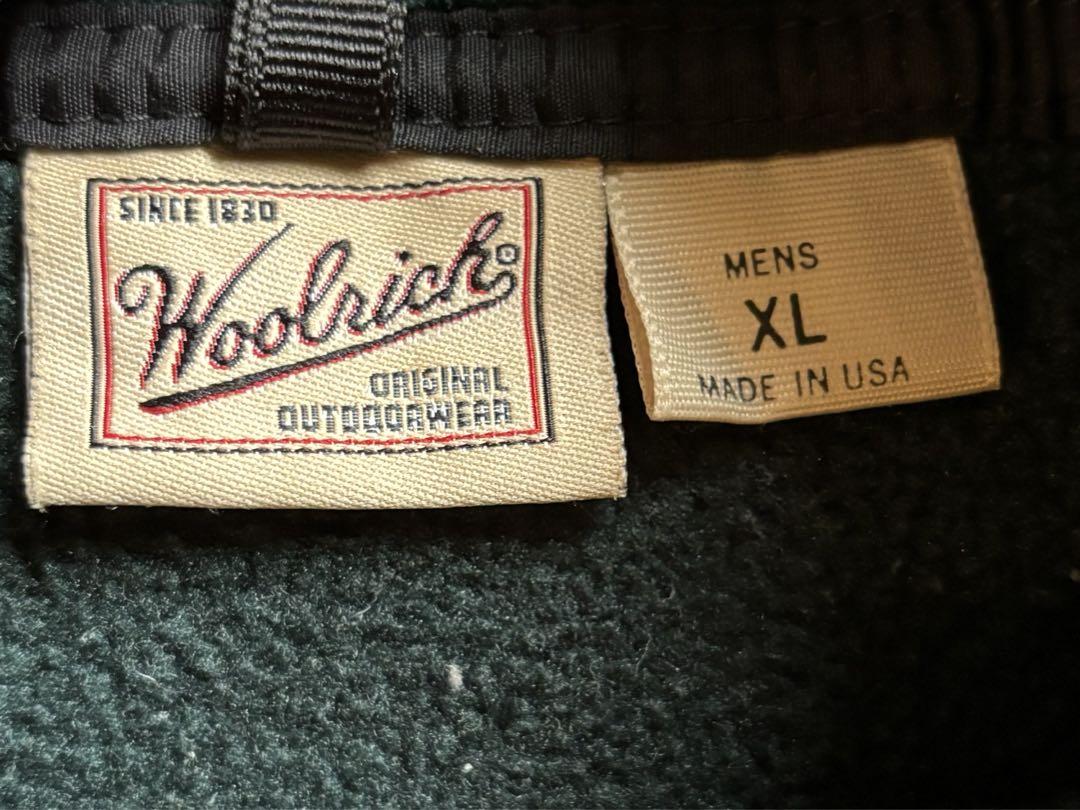 【美品】90s USA製 WOOLRICHウールリッチ フリーススナップT XL