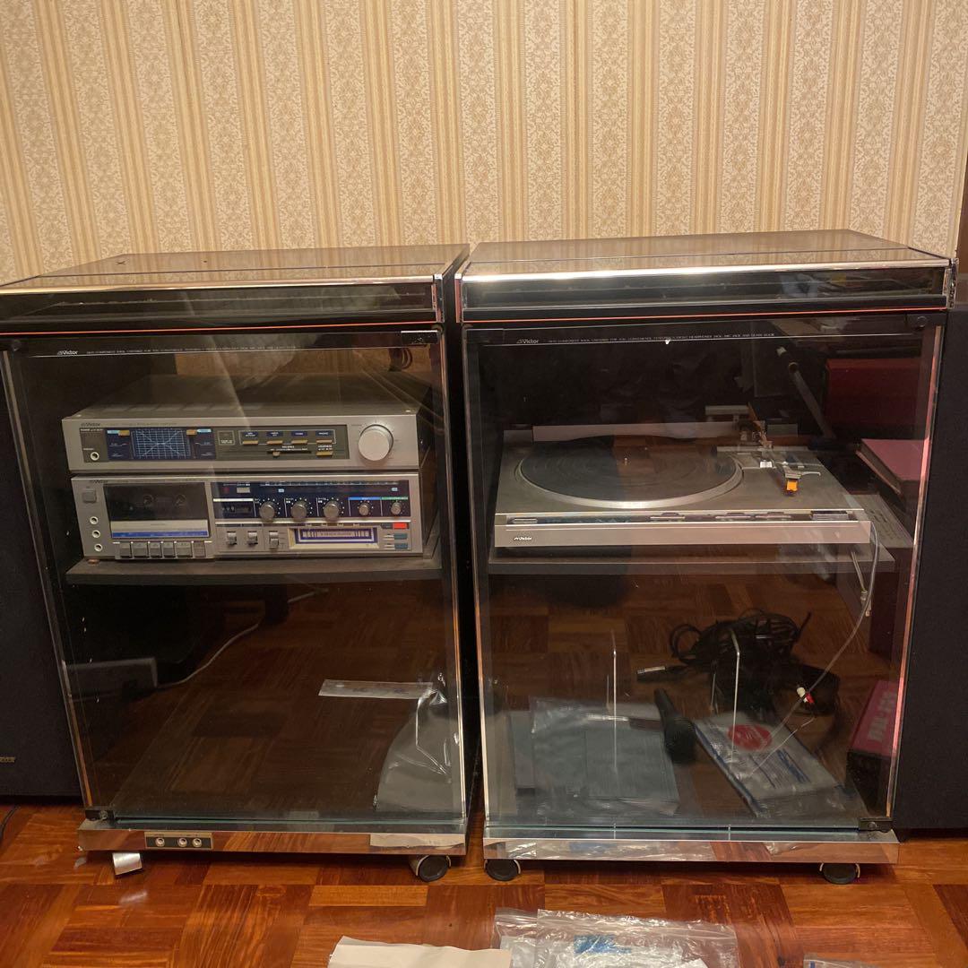 当時物 レコードプレーヤー ビクター L-f11 専用キャビネット セット付属品