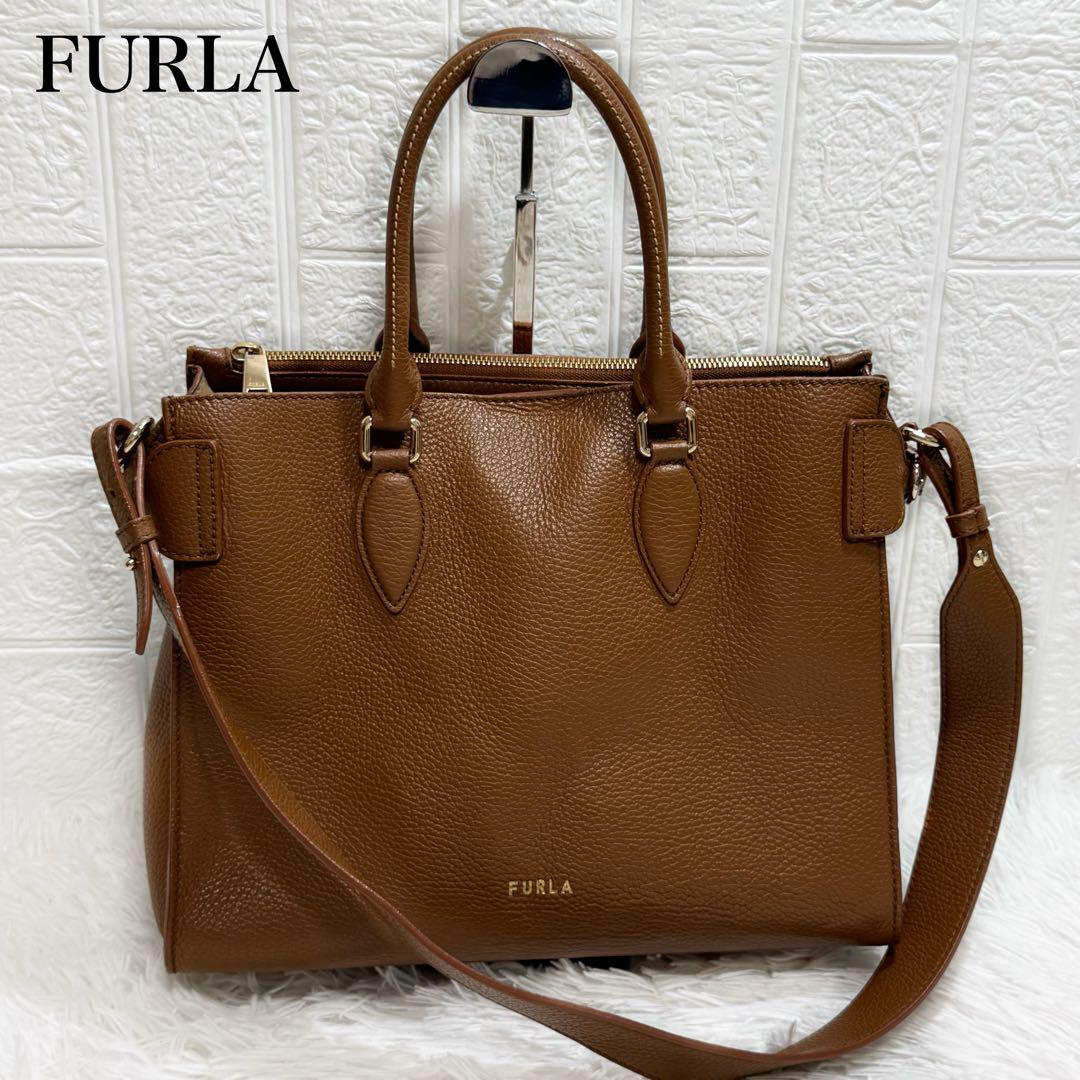 美品✨FURLA フルラ　ゾーン　2way トートバッグ　ショルダーバッグ