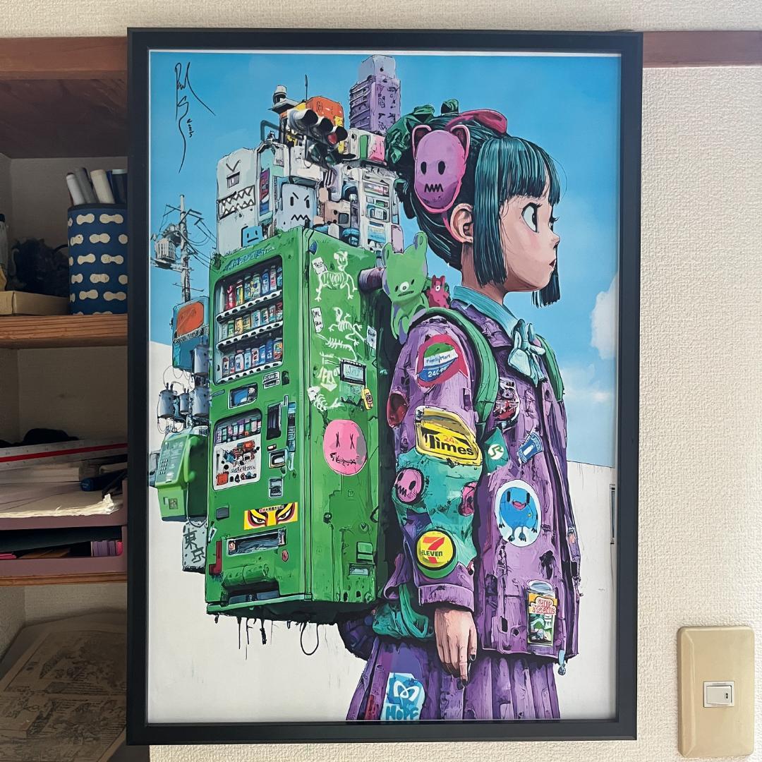 ストリートアート 自動販売機 アートプリント