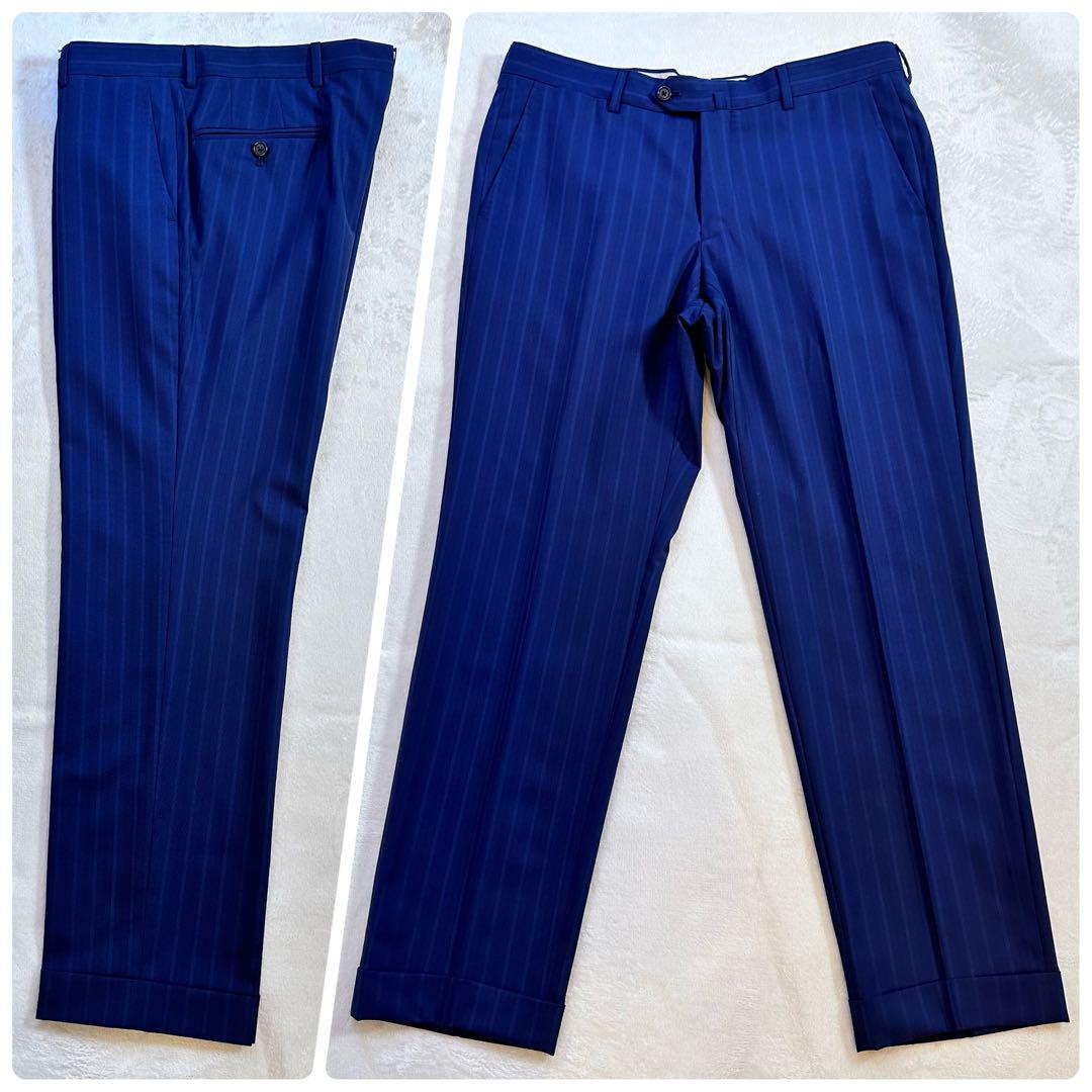 極美品✨ De Petrillo デペトリロ スーツ ネイビー ストライプ 48