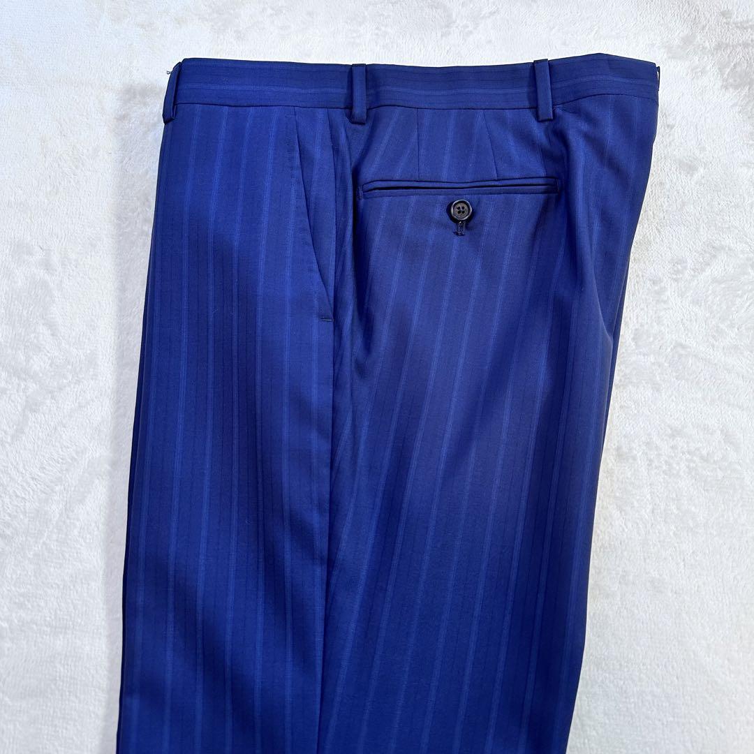 極美品✨ De Petrillo デペトリロ スーツ ネイビー ストライプ 48