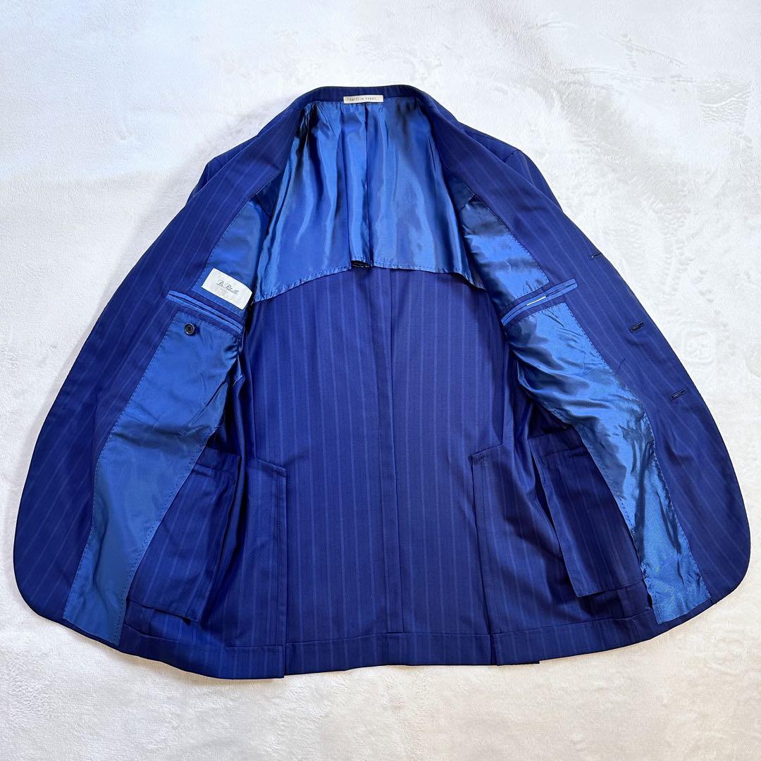 極美品✨ De Petrillo デペトリロ スーツ ネイビー ストライプ 48