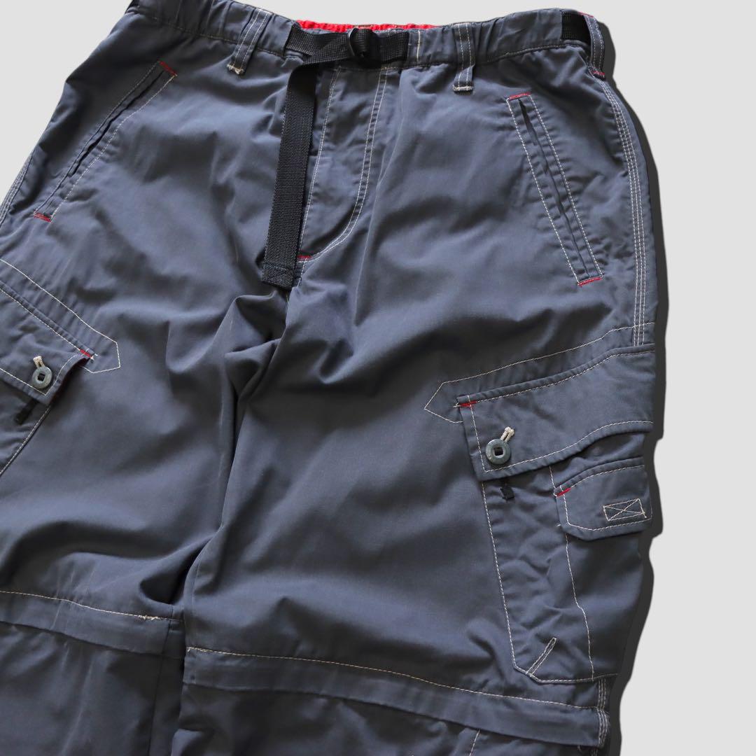 パンツ Y2K archive gray tech wide cargo pants