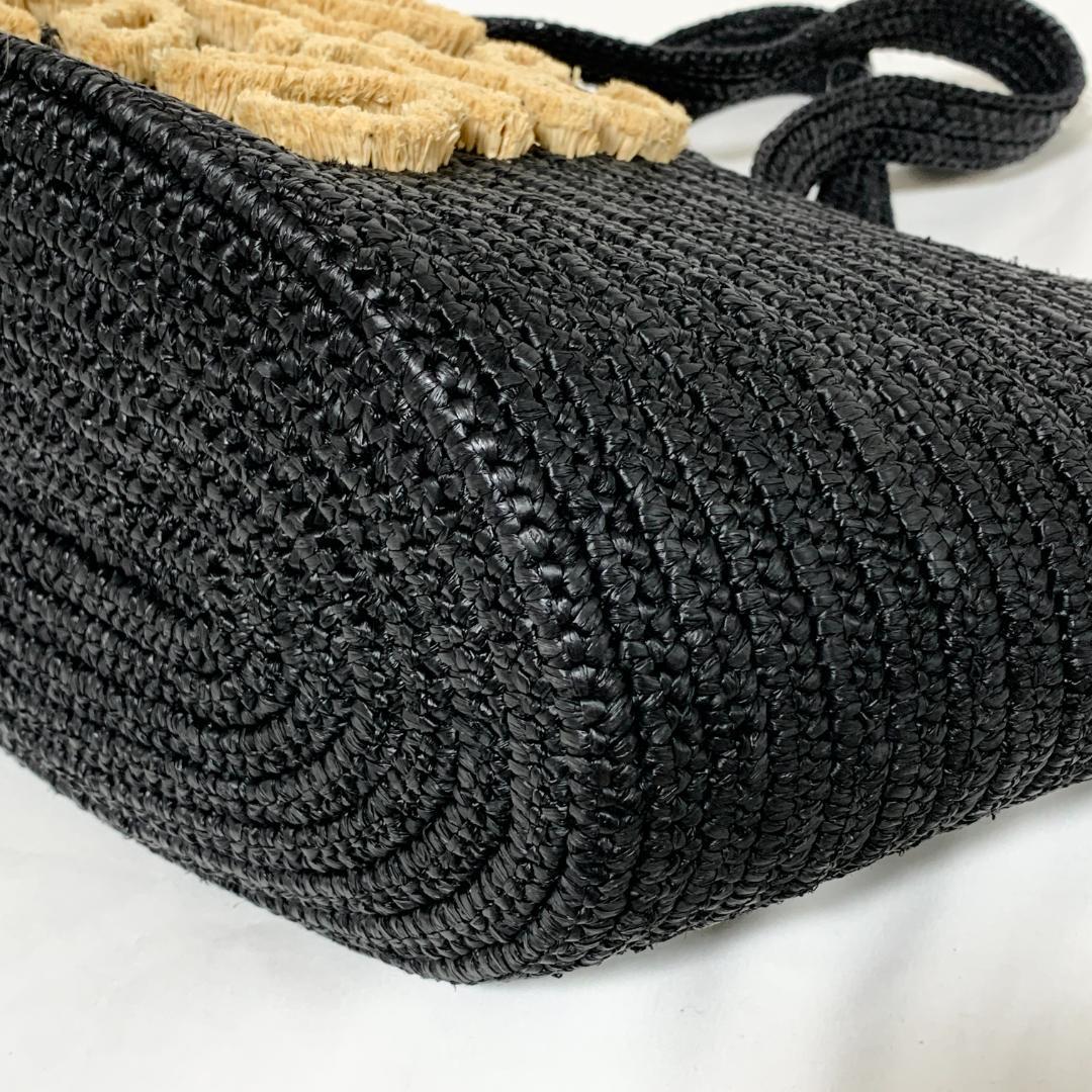 極美品 ロエベ エレファント カゴバッグ トート ラフィア