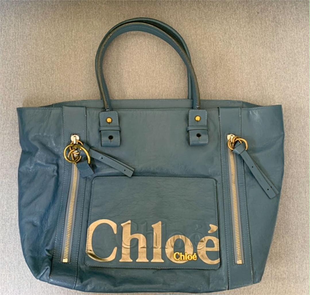 Chloe トートバッグ グレイブルー 【おすすめ】