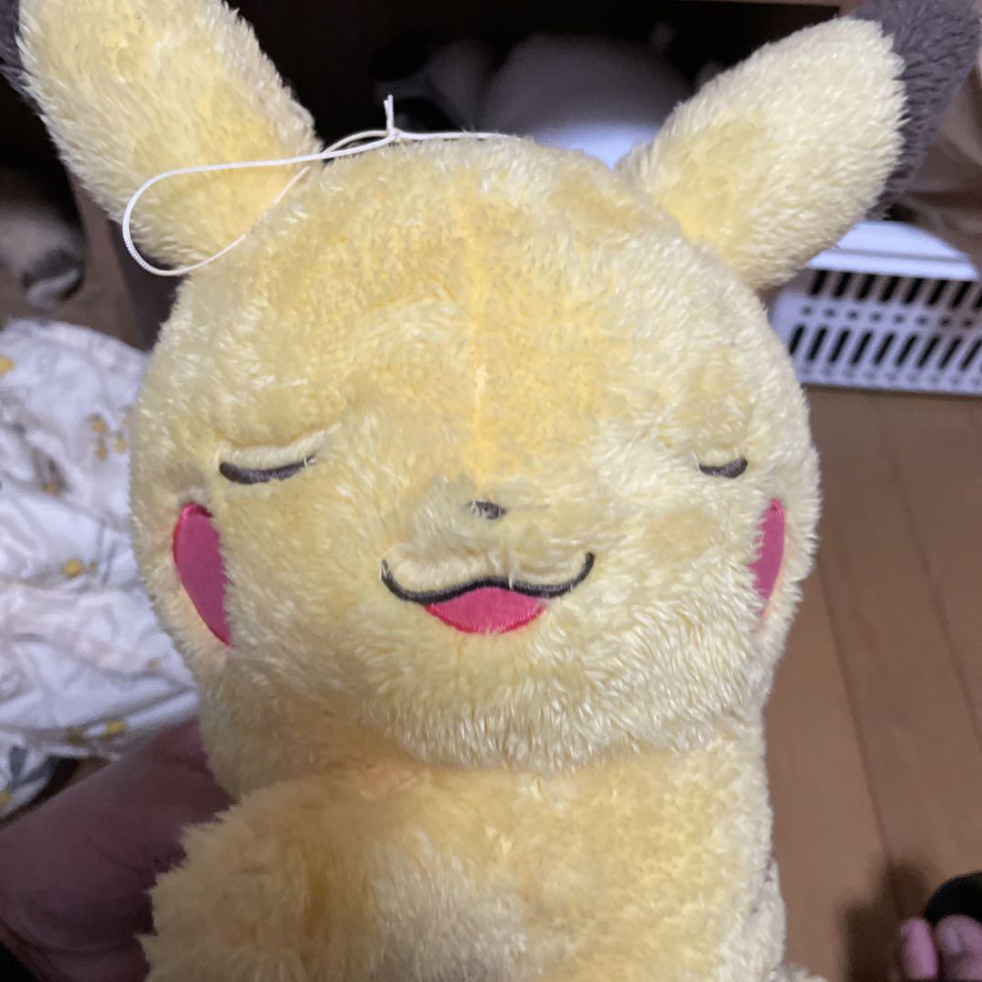 初期ピカチュウぬいぐるみ（お昼寝）（おやすみ）　ポケットモンスター（ポケモン） Yahoo!オークション -「ピカチュウ ぬいぐるみ おやすみ」の落札
