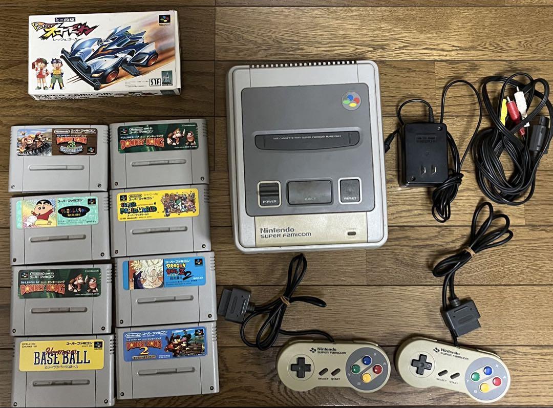 スーパーファミコン 本体 カセット9本付き Super Famicom 本体とソフト9本セット - メルカリ