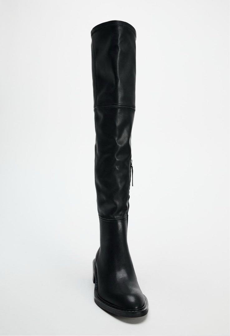 黒 ニーハイブーツ ¥12,590