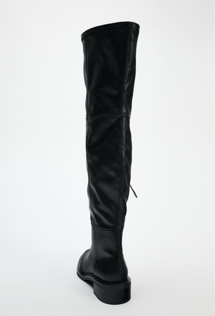 黒 ニーハイブーツ ¥12,590