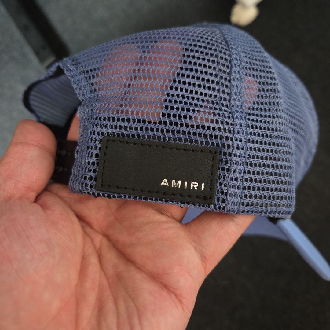 AMIRI スリースター トラッカー キャップ カロライナブルー