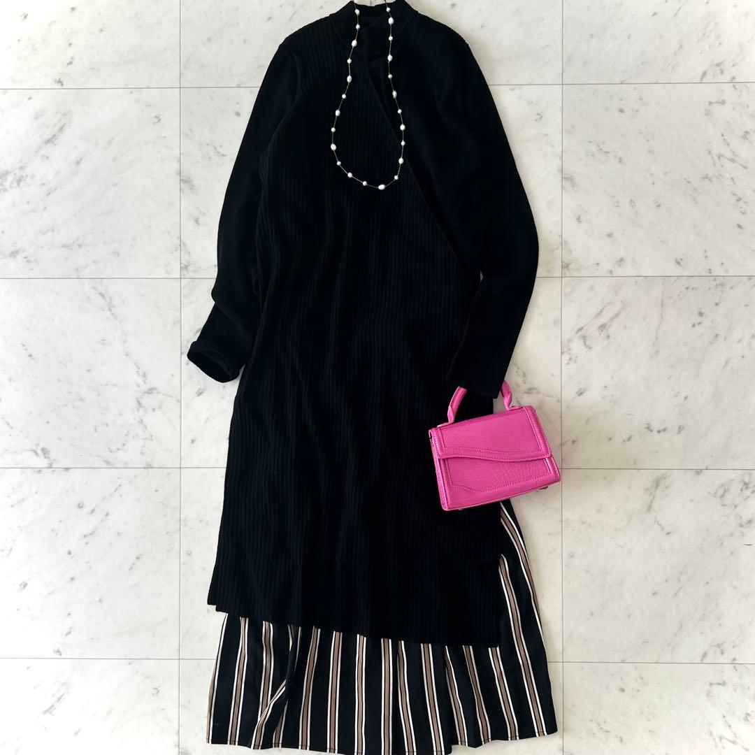 アドーア ADORE クリアストレッチレイヤードワンピース ブラックM ADORE