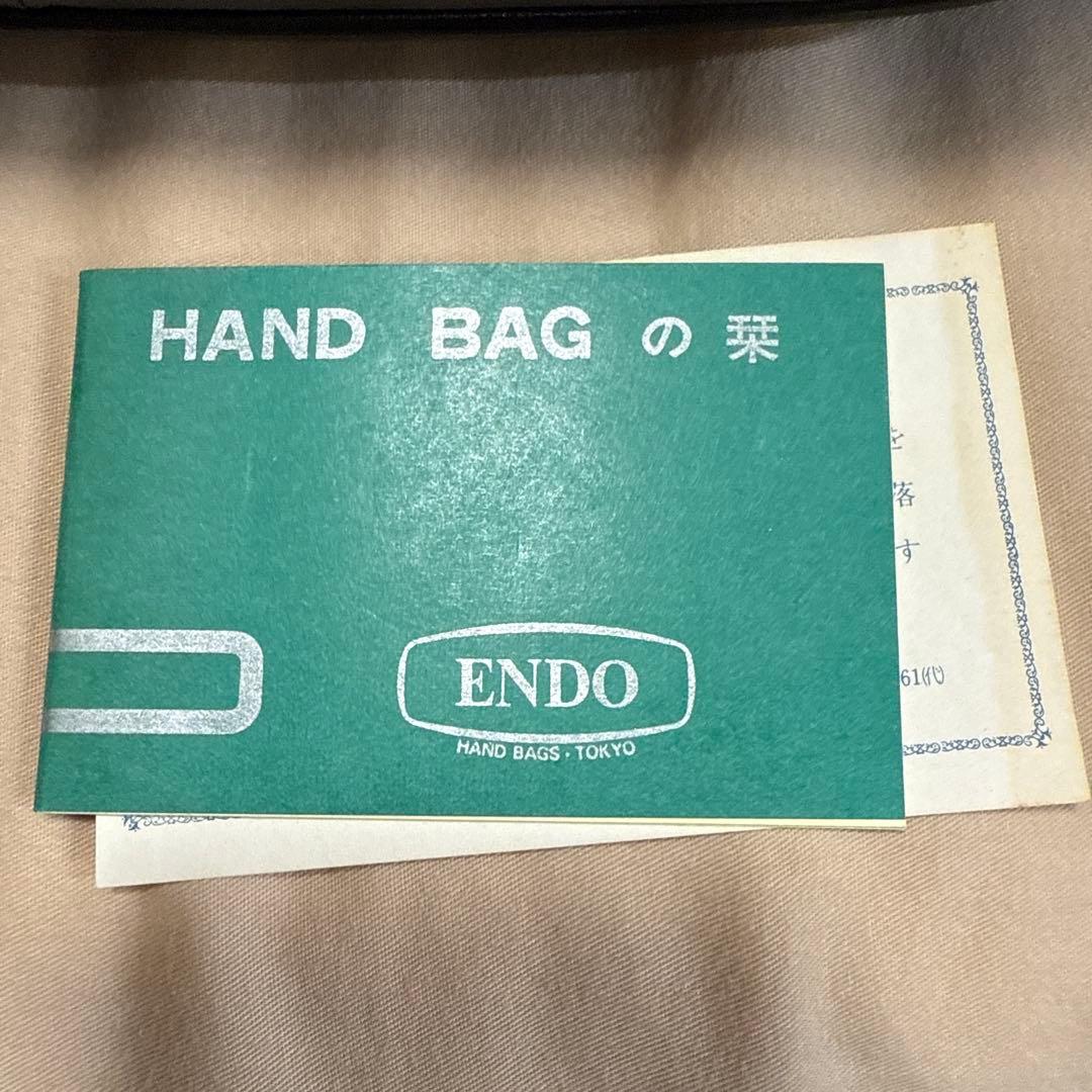 ハンドバッグ　ENDOレザーショルダーバッグ 黒