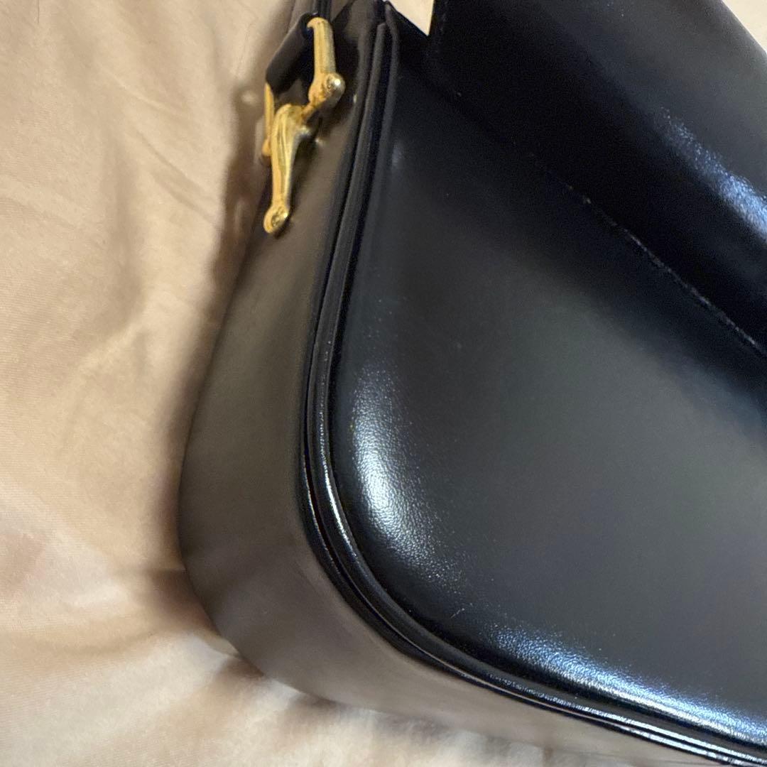 ハンドバッグ　ENDOレザーショルダーバッグ 黒