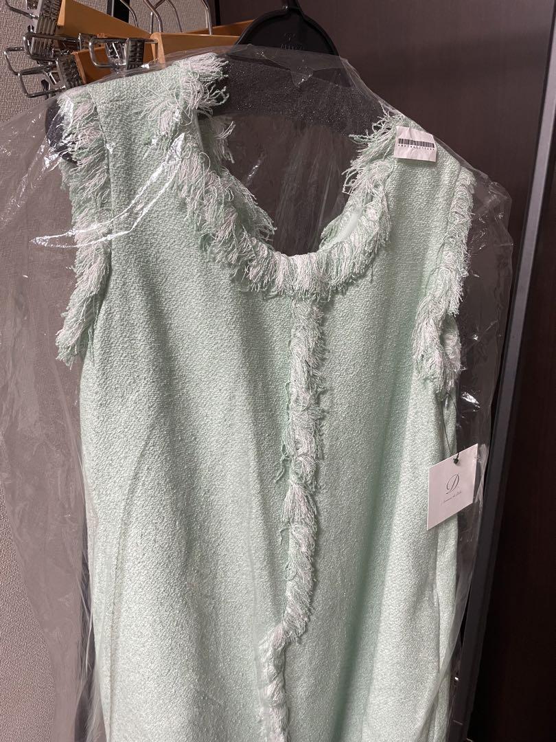 maison de Dolce. ツイードワンピース GREEN maison de Dolce. ツイードワンピース GREEN