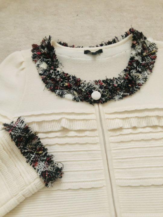 ですが TO ツイード×ニット バッグ カーディガン&スカートセット 50FL1-m56290201019 BE CHIC バッグのブ