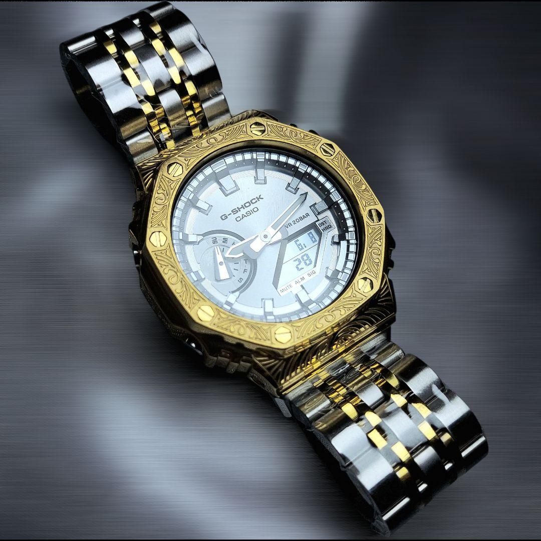 新品未使用✨G-SHOCK GA-2100FF ゴールド/シルバーフルメタル