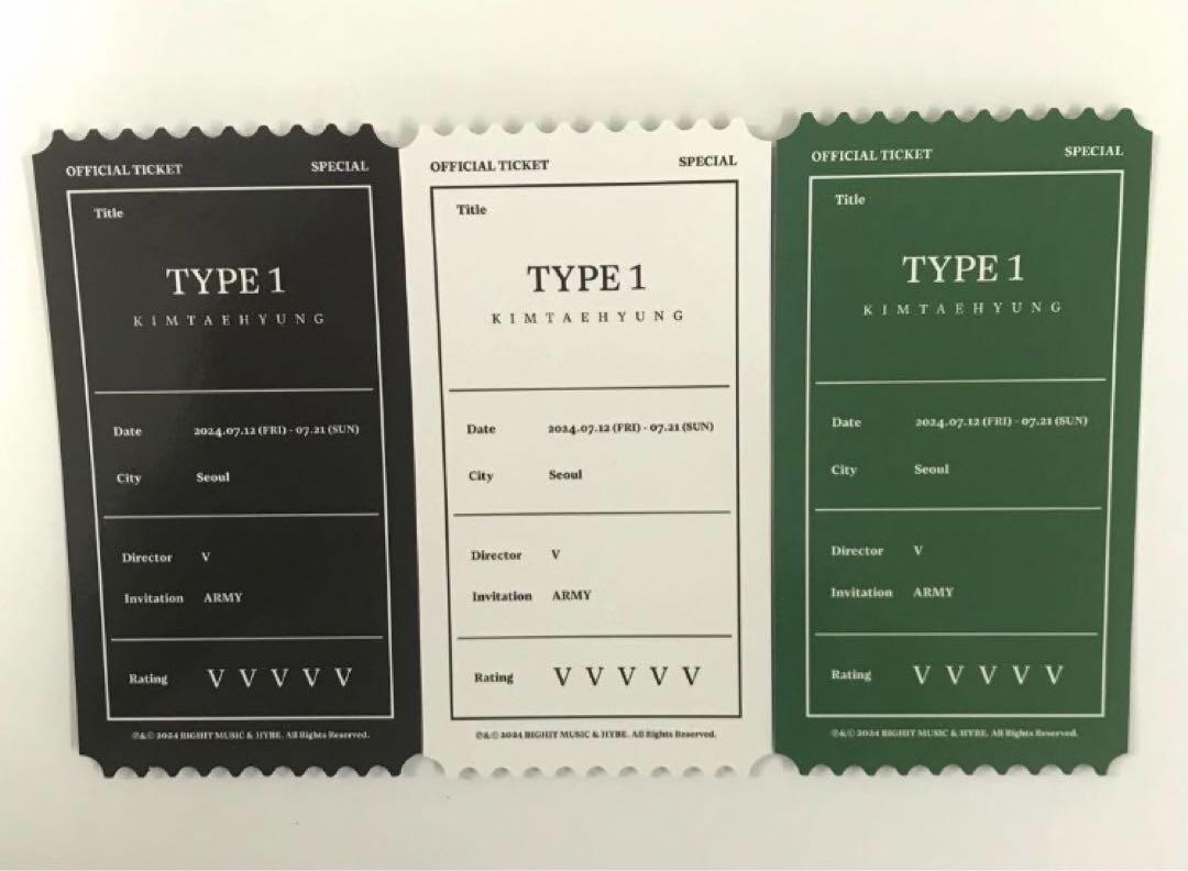 BTS テテ V TYPE1 写真展 購入特典 フォトチケット コンプ ⑤