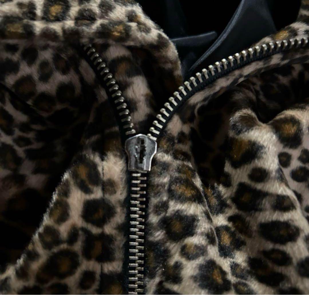 00s archive leopard fur riders jacket - メルカリ