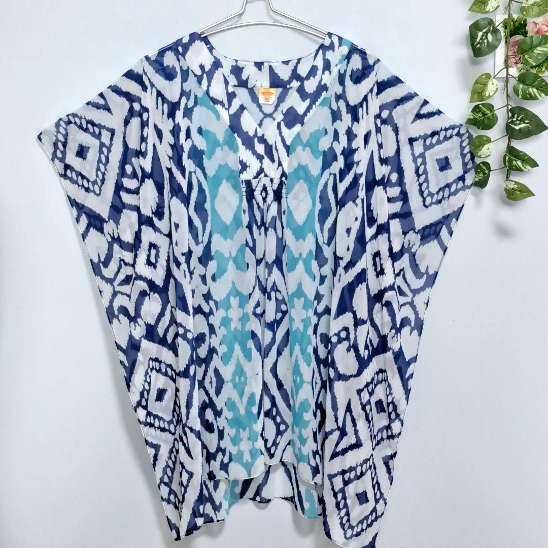 超目玉 未使用 echo エコー ニューヨーク 総柄 ポンチョ | tatihome.com