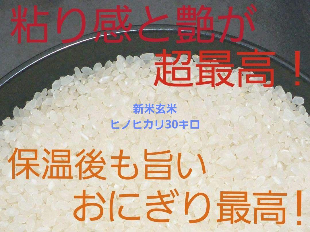 新米ヒノヒカリ玄米30キロ　送料込み