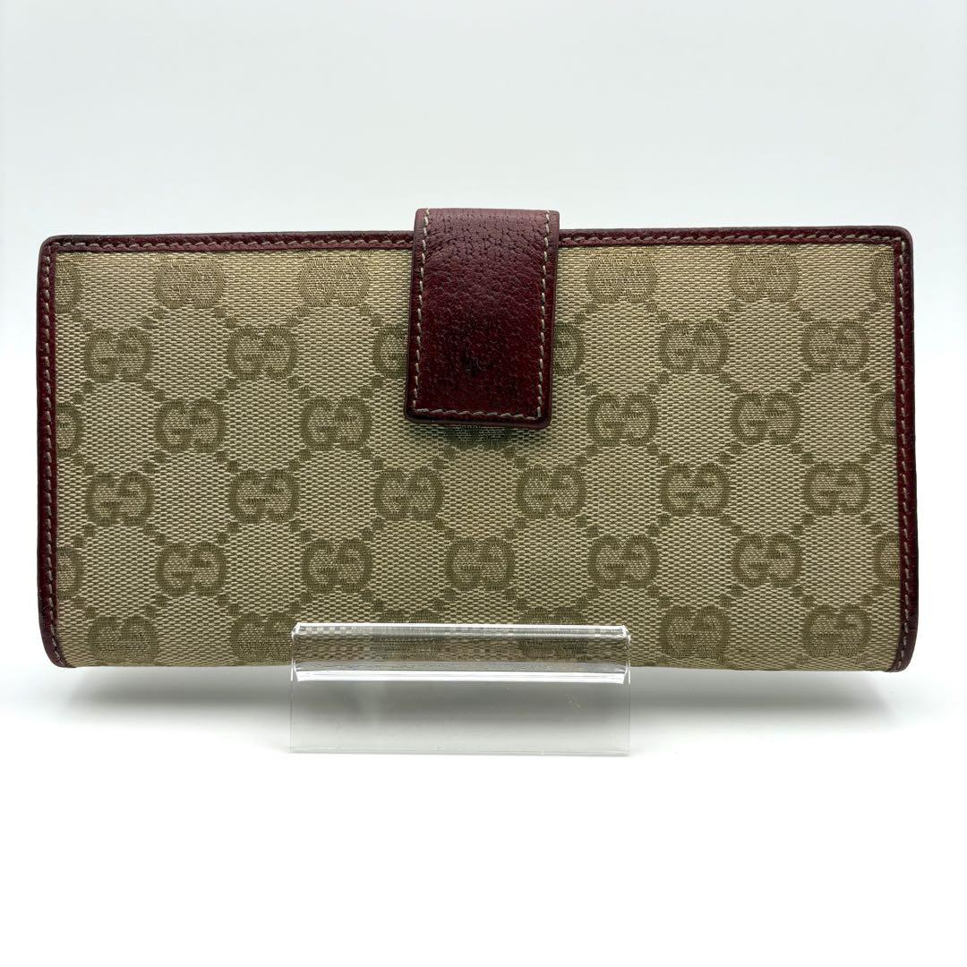 GUCCI グッチ 長財布 美品 プリンシー 二つ折り GGキャンバス シェリー