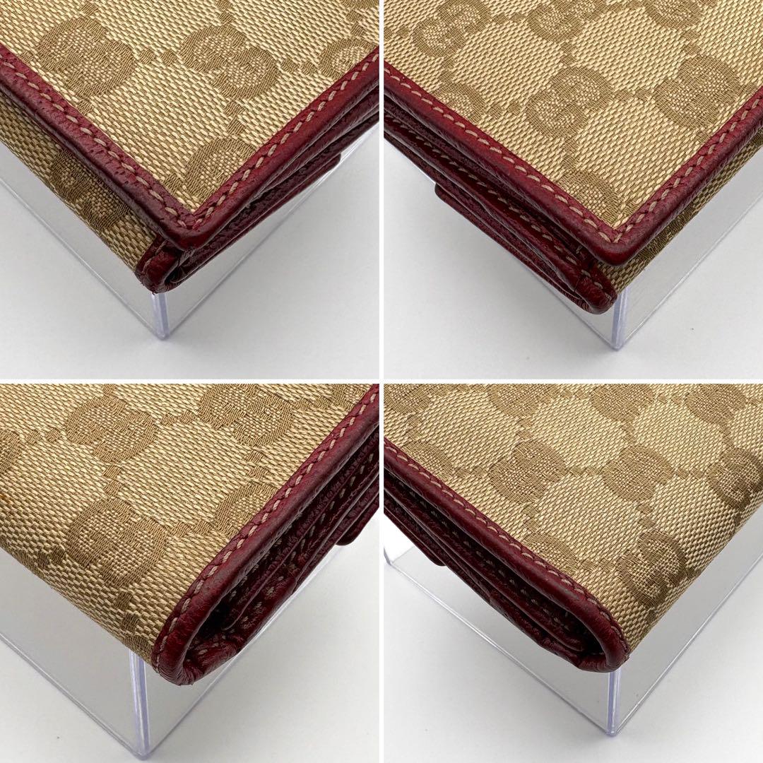 GUCCI グッチ 長財布 美品 プリンシー 二つ折り GGキャンバス シェリー