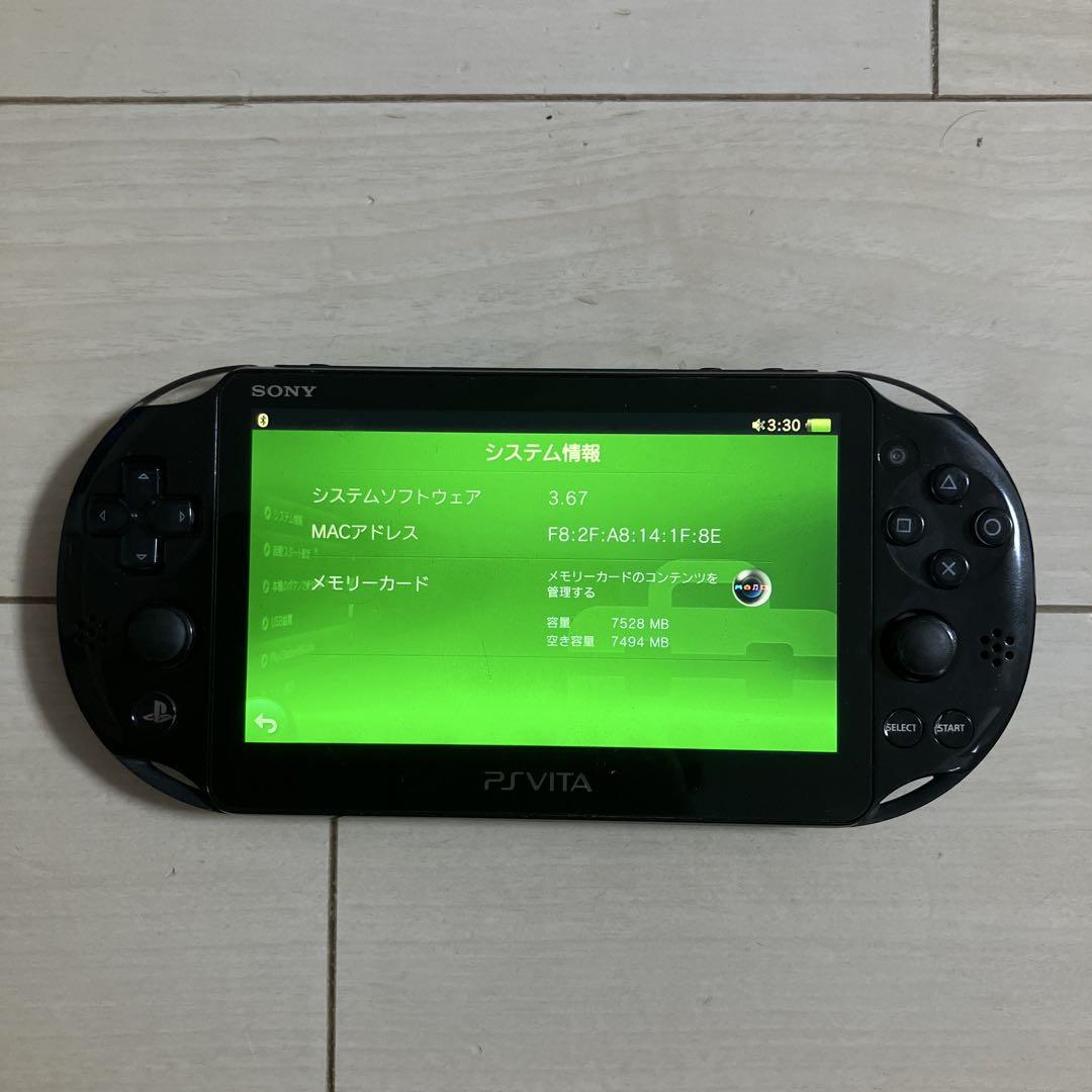 1円〜 動作確認/初期化済 PSVITA PCH-2000 ブラック(PS Vita本体