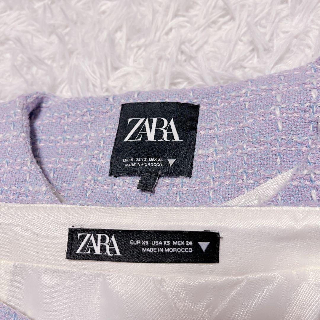 ZARA ツイード セットアップ テクスチャー クロップド