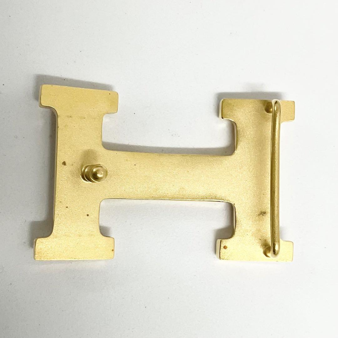 美品　エルメス　刻印写真追加　レディースベルト　Hロゴ　ゴールド金具