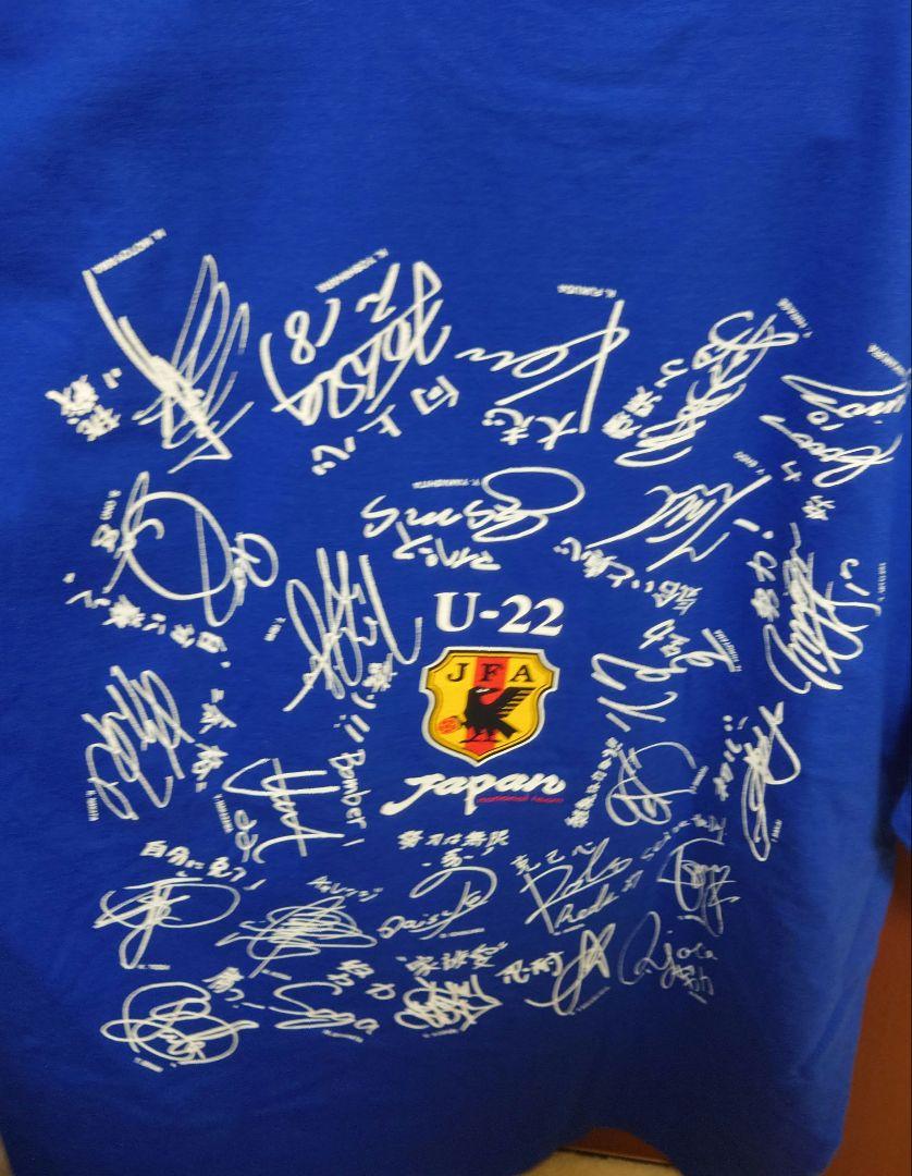 1996年JFA サッカー日本代表 Tシャツ 選手メッセージサイン入り Fサイズ
