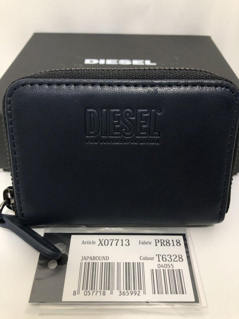 新品　DIESEL ディーゼル　ファスナー　小銭入れ　コインケース　ネイビー