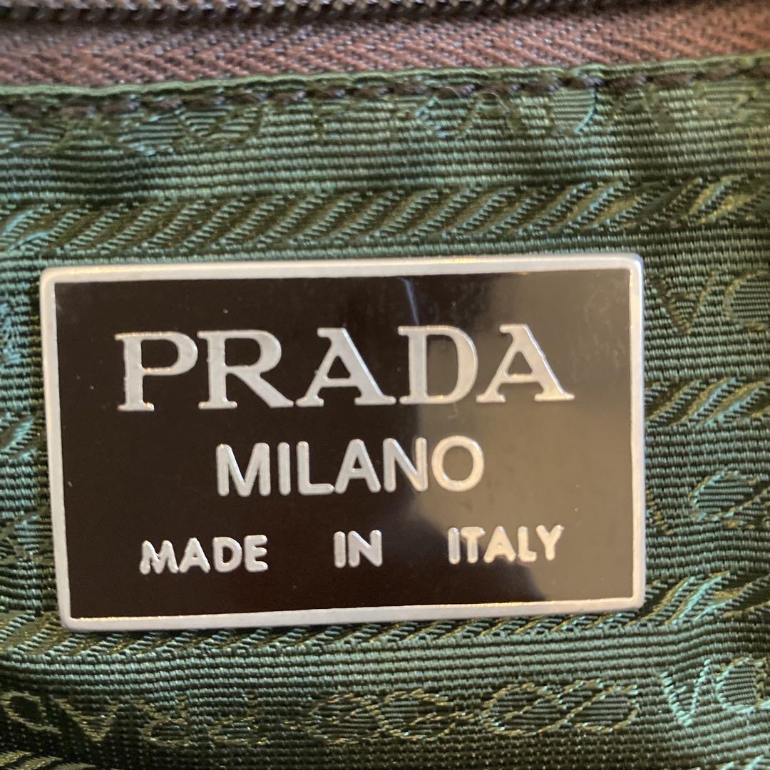 PRADA ボストンバッグ　ダークベージュ　プラダ
