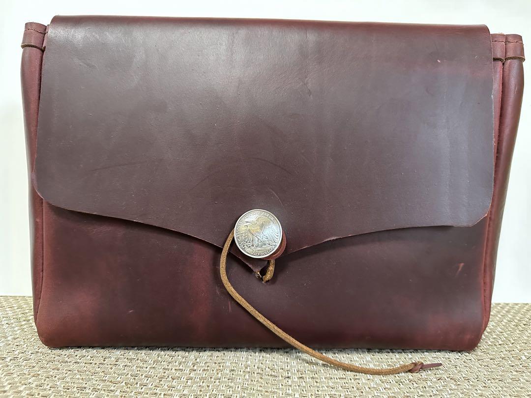 Fernand Leather フェルナンドレザー クラッチバッグ ワイン A4