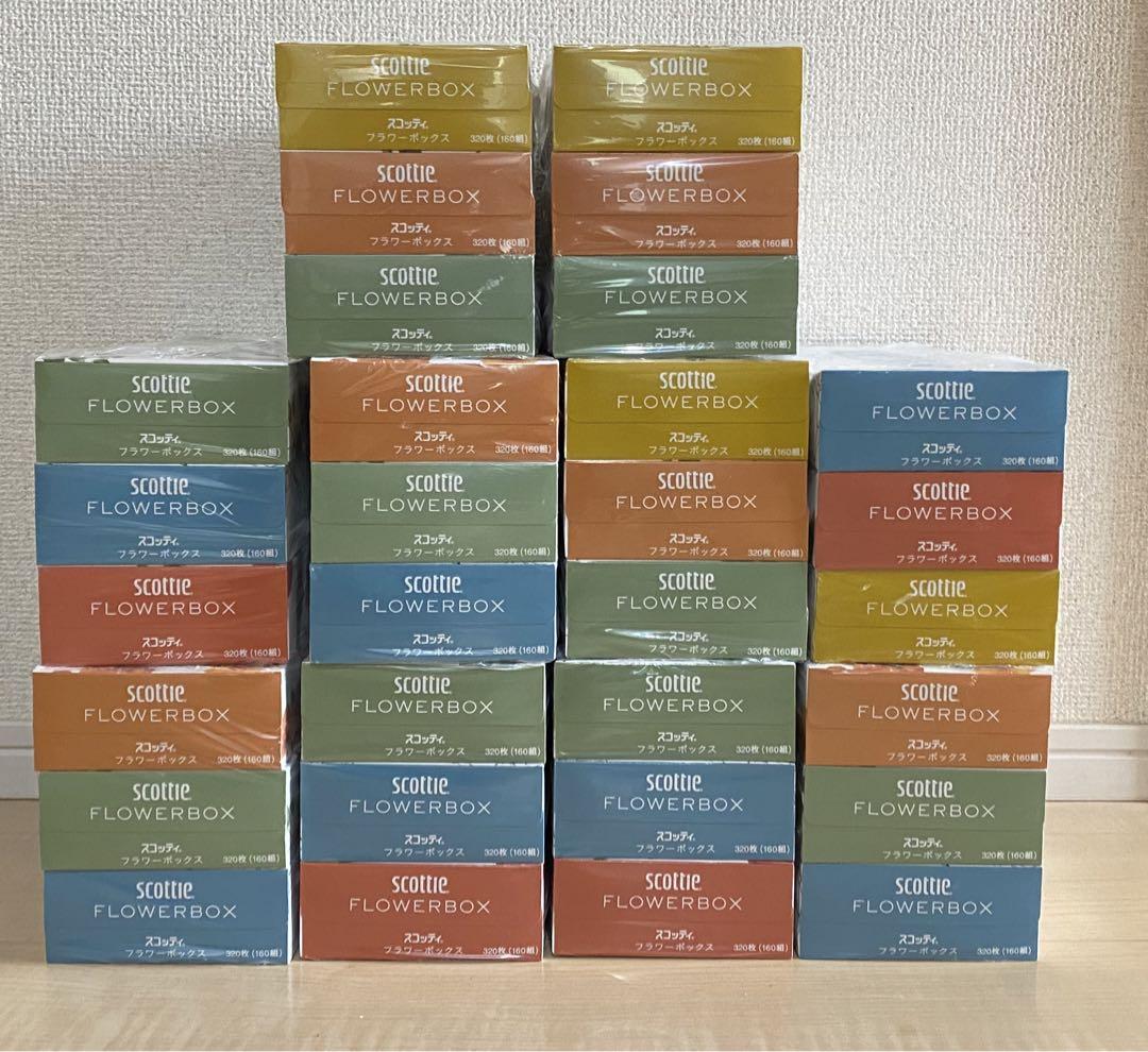 スコッティフラワーボックスティッシュ ペーパーまとめ売り
