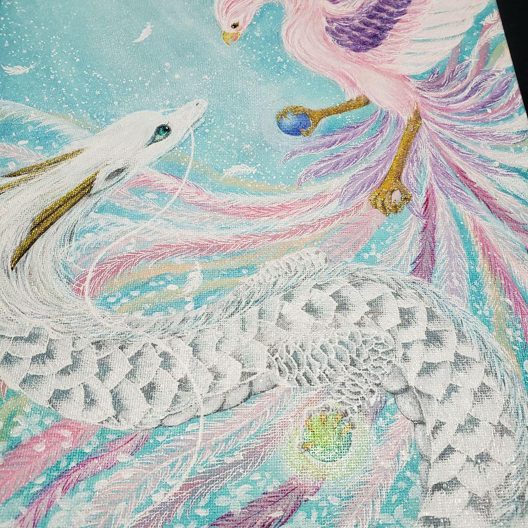 参考作品】No.405 龍神様 鳳凰様 開運絵画 F4サイズ アート・写真 参考作品】No.405 龍神様 鳳凰様 開運絵画 F4サイズ アート・写真