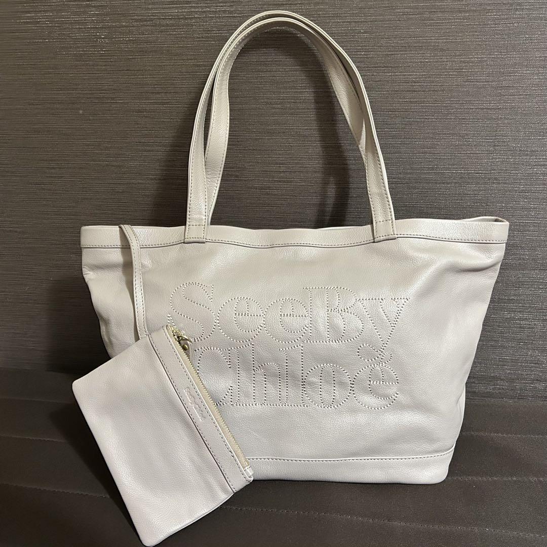 SeeByChloe ジーバイクロエ ロゴステッチ トートバッグ
