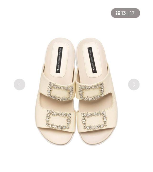 TSURU by MARIKOOIKAWA ビジュー付サンダル 39 オンライン半額商品 TSURU by MARIKOOIKAWA ビジュー付サンダル 39 サンダル