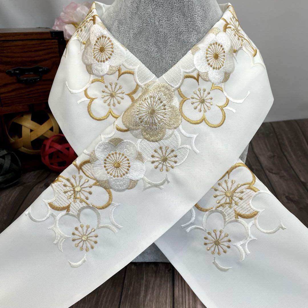 刺繍半襟 NO59 華紋麻 刺繍 半衿 シルエリー 新品 日本製0213⑪（刺繍半襟 刺繍半衿（刺繍半衿 松竹梅 シリーズ 13463）日本製  シルエリー はんえり 振袖 袴 成人式の通販はau PAY マーケット - きものネット商会 | au PAY マーケット－通販サイト）