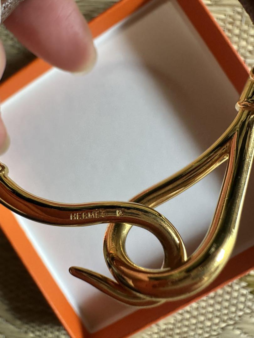 HERMES ブラウン ゴールドブレスレット - メルカリ