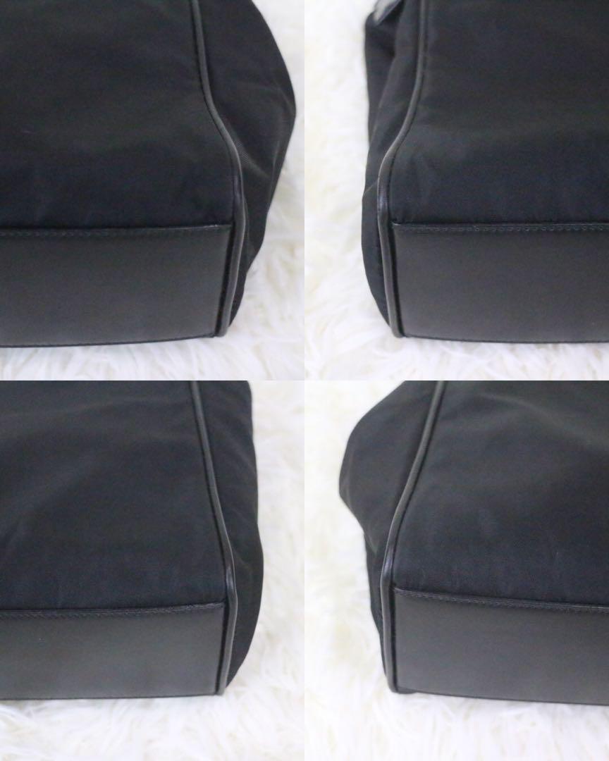 極美品✨ プラダ 三角ロゴ ショルダーバッグ ナイロン レザー ハンドバッグ 画像8