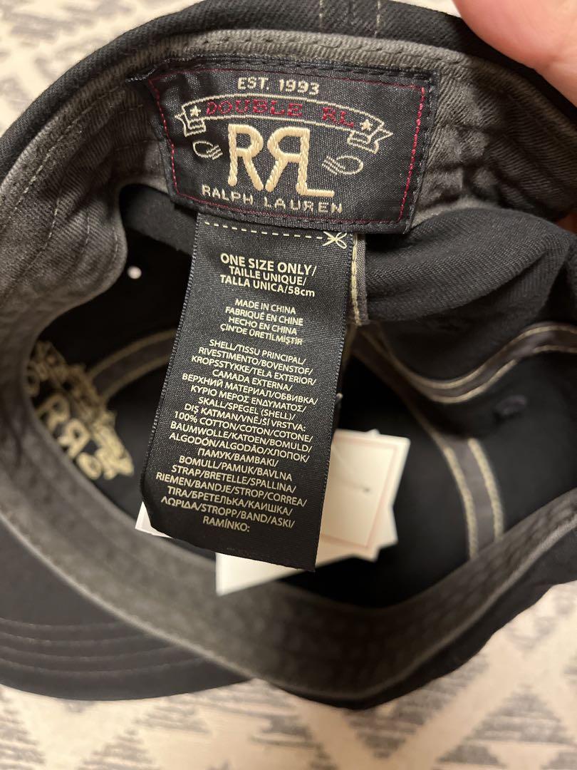 RRL cap Ranch ロゴ ツイル キャップ 黒 ダブルアールエル