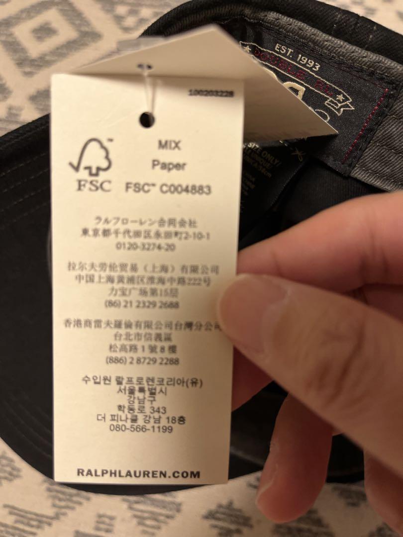 RRL cap Ranch ロゴ ツイル キャップ 黒 ダブルアールエル